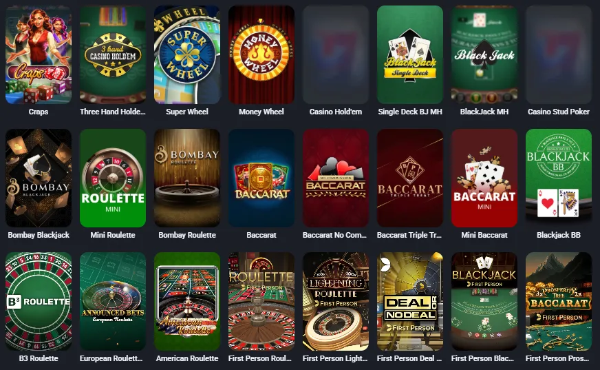 twin casino jeux de table