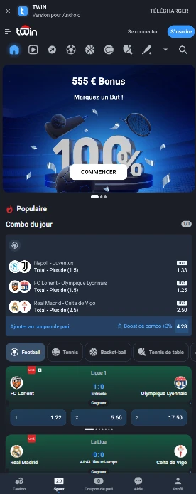 twin casino version mobile